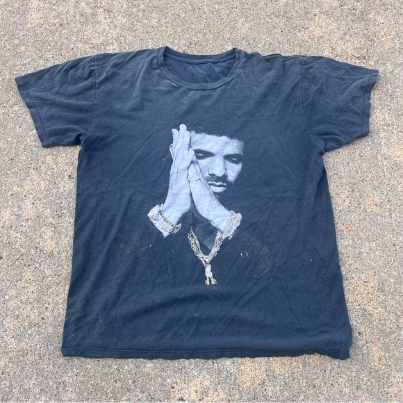 Drake Men's Black Graphic T-Shirt 2015 - Picture 1 of 4